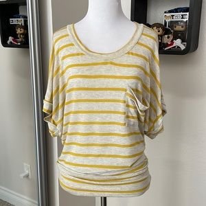Yellow Striped Tunic Tee